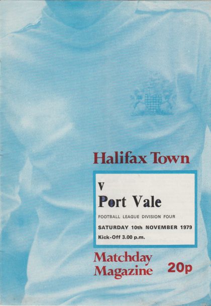 Halifax Town v Port Vale 10-Nov-1979