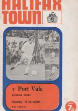 Halifax Town v Port Vale 11-Nov-1972