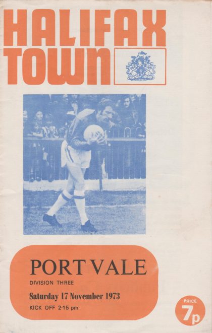Halifax Town v Port Vale 17-Nov-1973