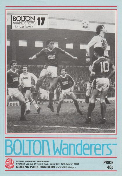 Bolton Wanderers v Queens Park Rangers 12-Mar-1983