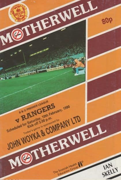 Motherwell v Glasgow Rangers 10-Feb-1990