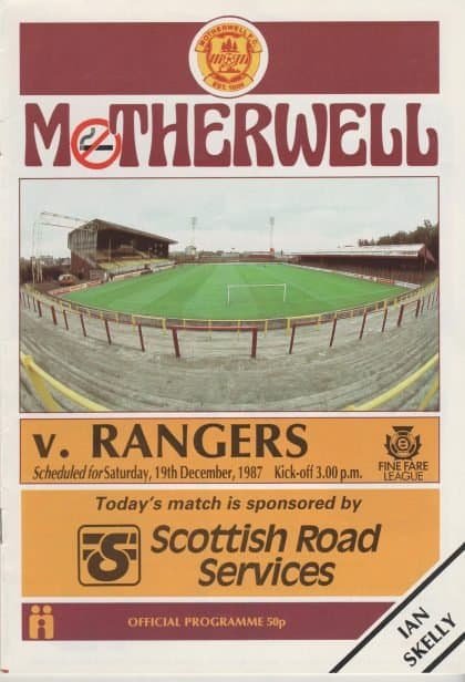 Motherwell v Glasgow Rangers 19-Dec-1987