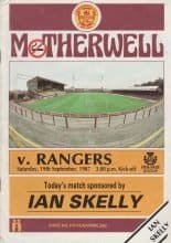 Motherwell v Glasgow Rangers 19-Sep-1987