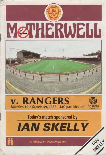 Motherwell v Glasgow Rangers 19-Sep-1987