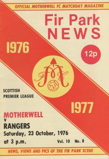 Motherwell v Glasgow Rangers 23-Oct-1976