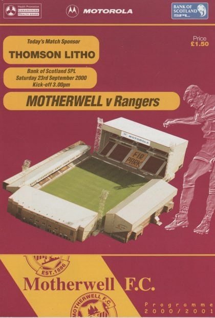 Motherwell v Glasgow Rangers 23-Sep-2000