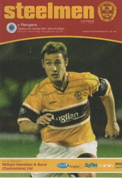 Motherwell v Glasgow Rangers 02-Jan-2007