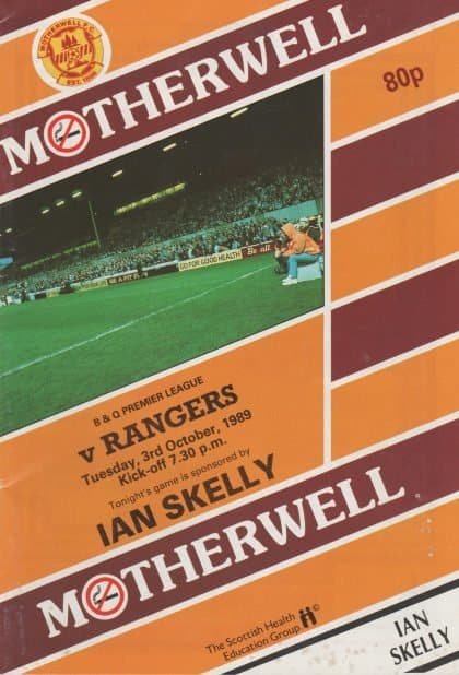 Motherwell v Glasgow Rangers 03-Oct-1989
