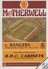 Motherwell v Glasgow Rangers 03-Jan-1987