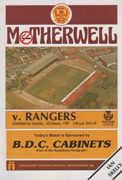 Motherwell v Glasgow Rangers 03-Jan-1987