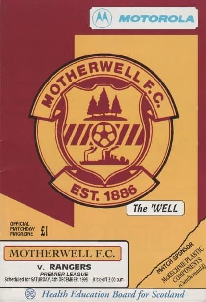Motherwell v Glasgow Rangers 04-Dec-1993