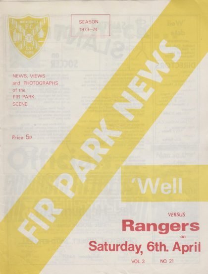 Motherwell v Glasgow Rangers 06-Apr-1974