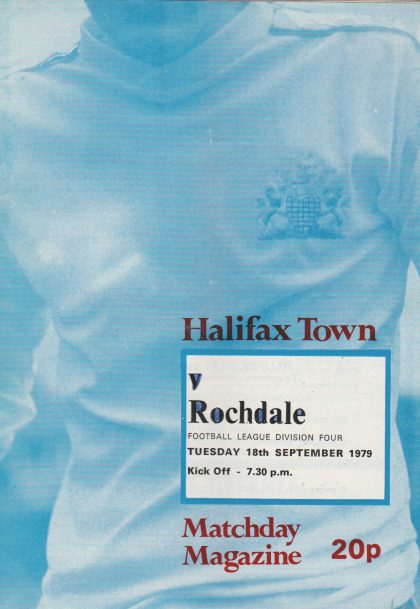 Halifax Town v Rochdale  18-Sep-1979