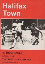 Halifax Town v Rochdale  19-Oct-1971