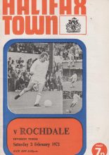 Halifax Town v Rochdale  03-Feb-1973