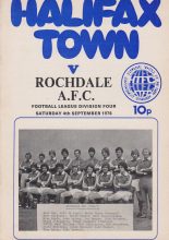 Halifax Town v Rochdale  04-Sep-1976