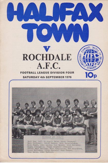 Halifax Town v Rochdale  04-Sep-1976