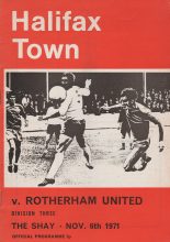 Halifax Town v Rotherham United 06-Nov-1971