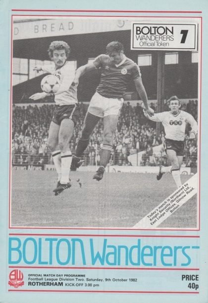 Bolton Wanderers v Rotherham United 09-Oct-1982