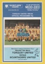 Torquay United v Scunthorpe United 10-Mar-1990