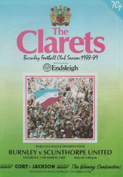 Burnley v Scunthorpe United 11-Mar-1989