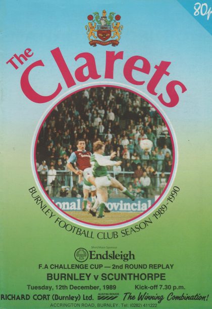 Burnley v Scunthorpe United 12-Dec-1989