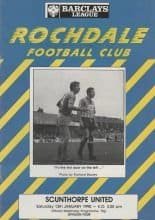 Rochdale v Scunthorpe United 13-Jan-1990