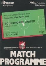 Scarborough v Scunthorpe United  15-Apr-1989