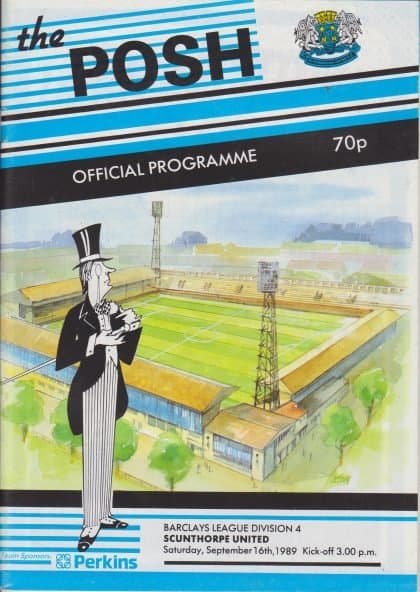 Peterborough United v Scunthorpe United  16-Sep-1989