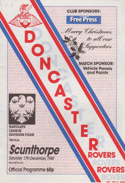 Doncaster Rovers v Scunthorpe United  17-Dec-1988