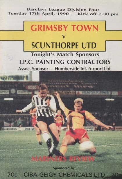 Grimsby Town v Scunthorpe United 17-Apr-1990