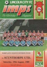 Lincoln City v Scunthorpe United 19-Aug-1989