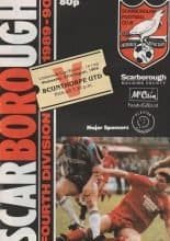 Scarborough v Scunthorpe United  23-Aug-1989