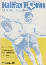 Halifax Town v Scunthorpe United 28-Mar-1978