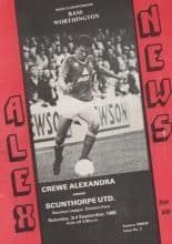 Crewe Alexandra v Scunthorpe United 03-Sep-1988