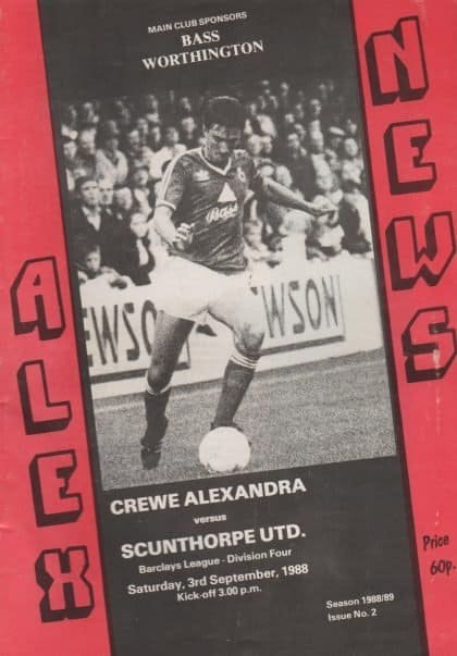 Crewe Alexandra v Scunthorpe United 03-Sep-1988