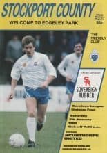 Stockport County v Scunthorpe United 07-Jan-1989