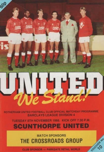 Rotherham United v Scunthorpe United  08-Nov-1988