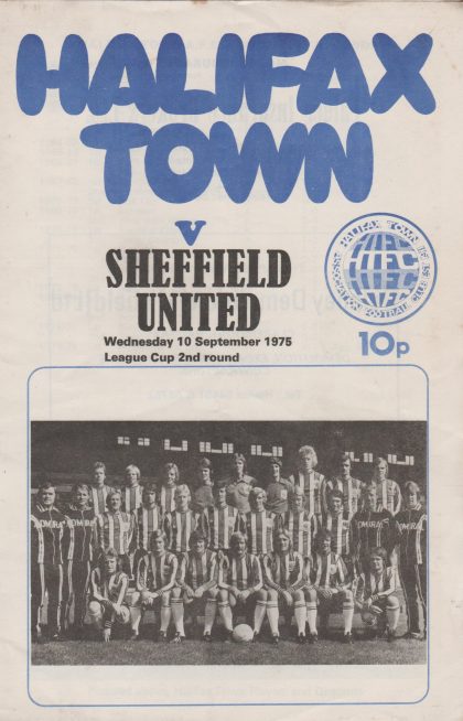Halifax Town v Sheffield United 10-Sep-1975