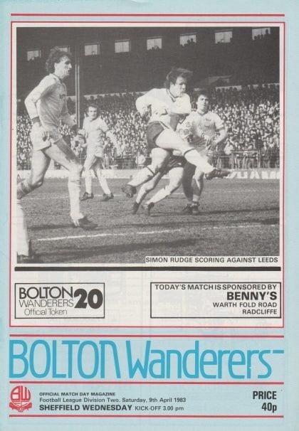 Bolton Wanderers v Sheffield Wednesday  09-Apr-1983