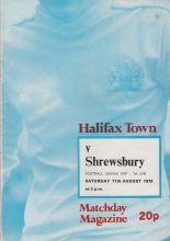 Halifax Town v Shrewsbury Town 11-Aug-1979