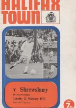 Halifax Town v Shrewsbury Town 27-Feb-1973