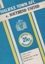 Halifax Town v Southend United  11-Oct-1980