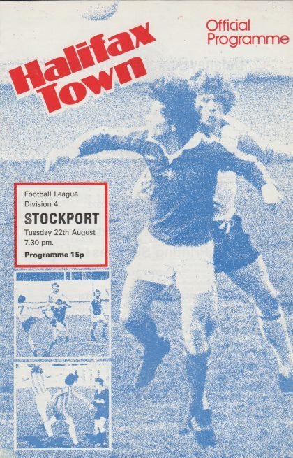 Halifax Town v Stockport County 22-Aug-1978