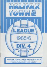 Halifax Town v Stockport County 04-Apr-1986