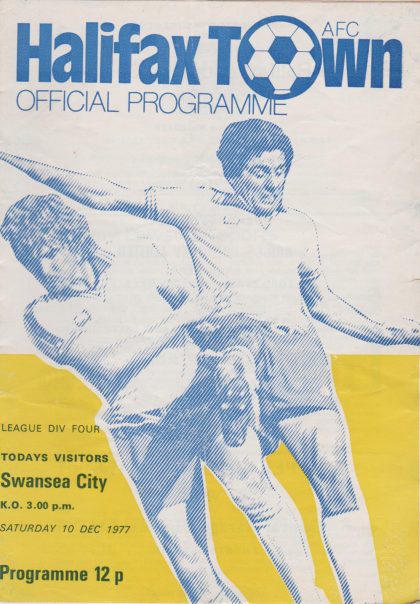 Halifax Town v Swansea City  10-Dec-1977