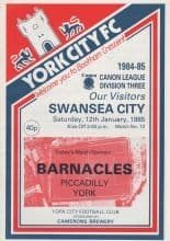 York City v Swansea City 12-Jan-1985