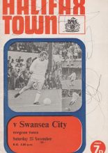 Halifax Town v Swansea City  25-Nov-1972