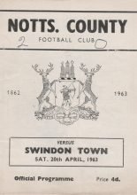 Notts County v Swindon Town 20-Apr-1963