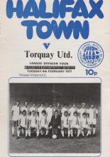 Halifax Town v Torquay United 08-Feb-1977